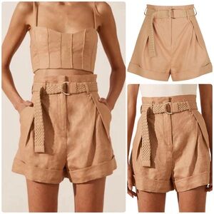 💥PRICE DROP💥 ROSA LINEN SHORTS WITH BRAID BELT